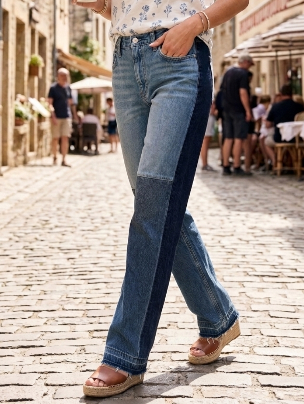 GAP Colorblock Wide Leg Jeans - Size 29/US 8